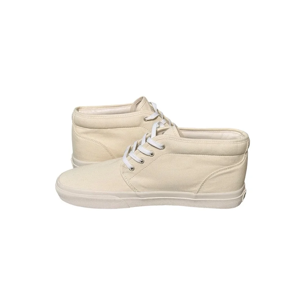 Polo Ralph Lauren Keaton Chukka Sneaker Cream‎ Canvas Multicolor Pony Mens 12